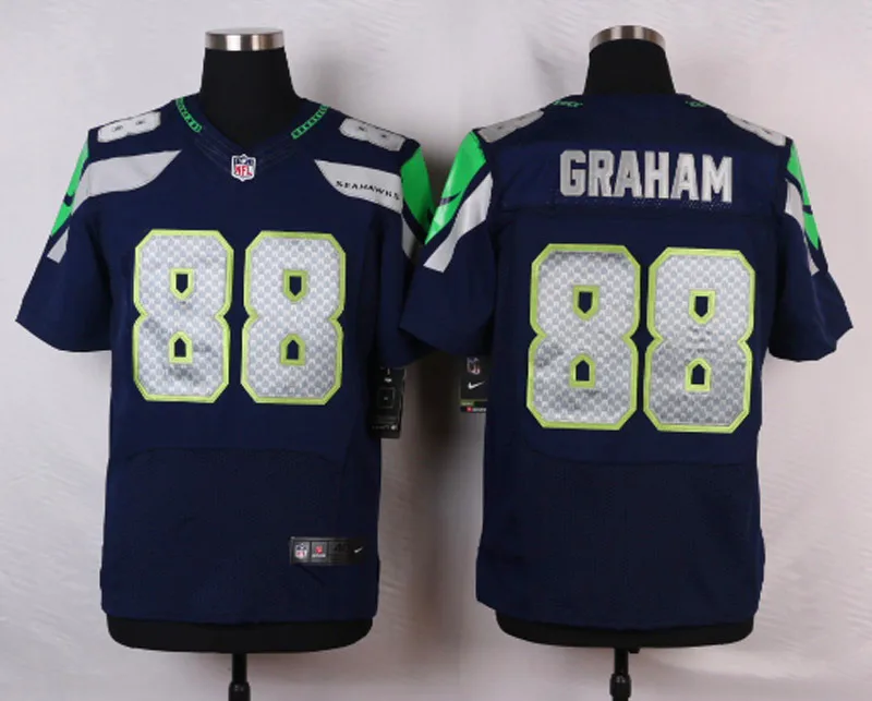 Stitiched, Seattle, lockett 16 Рихард Шерман, Kam канцлер, Рассел вилсонс, Jimmy Graham, Эрл Томас Сихокс Джерси - Цвет: Серый