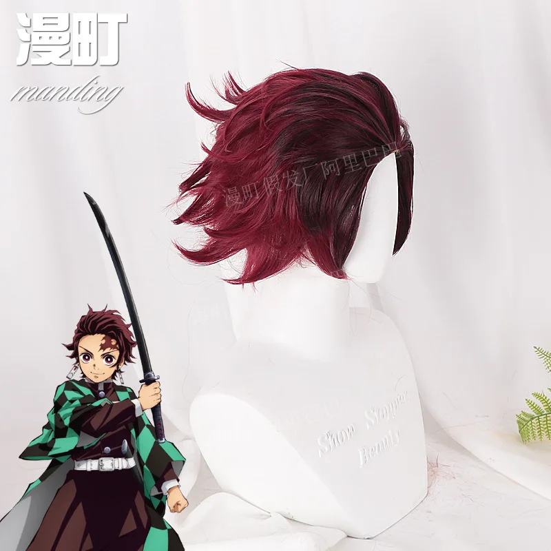 Аниме демон убийца Kimetsu No Yaiba Cospaly костюм парик волосы Kamado Nezuko Kochou Shinobu Kamado Tanjirou Kochou Shinobu парики