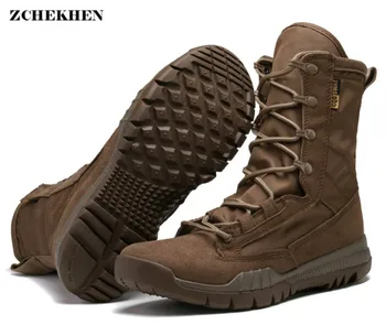 

Outdoor Special Force Men's Balck Brown Army Combat Work Boots Shoes Men Military Tacitical Safety High Top Shoes Botas Tactics