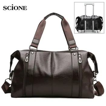 

PU Leather Gym Bag Sports Bags Handbags For Fitness Men Women Training Shoulder Traveling Sac De Sport Gymtas Bag Travel XA671WA