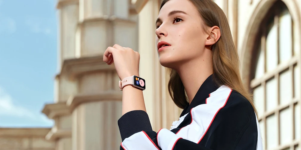 90% New HUAWEI Watch FIT SmartWatch Quick-Workout Animations Blood Oxygen Watch FIT 10 Days Battery Life For Smart Huawei Band