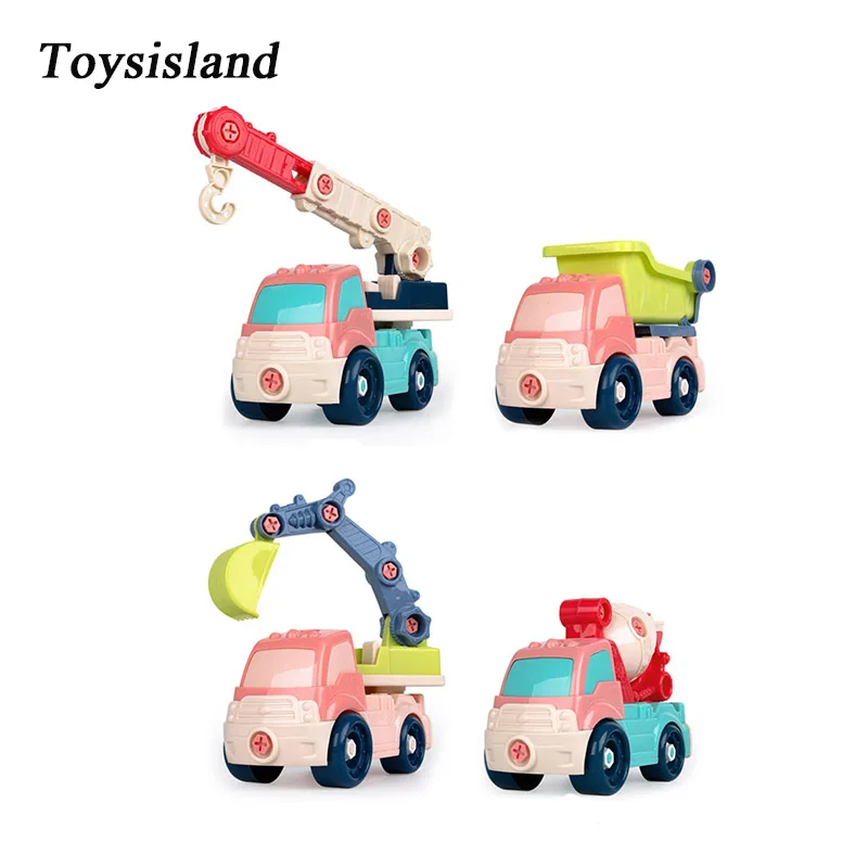 

DIY Baby Assembly Toy Simulation Construction Vehicle Kids Assemble Hook hanger Car Educational Funny Toys for children