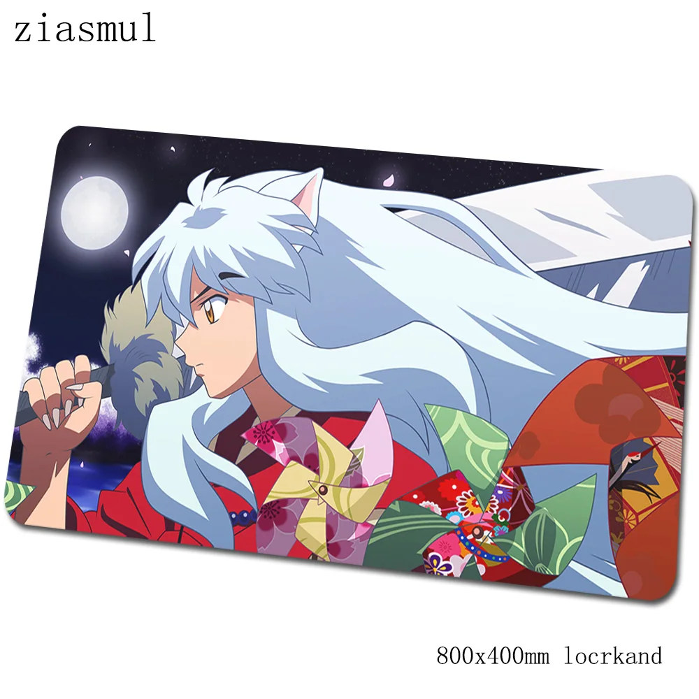 Inuyasha коврик для мыши 80x40 см игровой коврик для мыши с изображением аниме самые дешевые офисные ноутбук с алюминиевым корпусом стол коврик HD печати padmouse игры pc gamer коврики - Цвет: Size 800x400x2mm