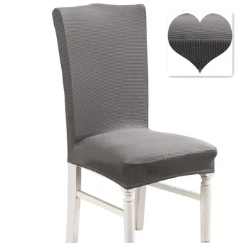 

FOVER LOVE 1/2/4/6 Pcs Chair Cover Simple Solid Color Thicken Elastic Dust-Proof Cover for Wedding Hotel Banquet