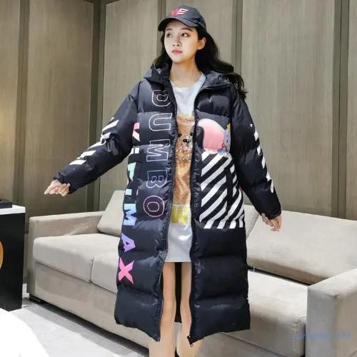 8 видов конструкций, Женская корейская мода, мультяшное пальто размера плюс, свободная Высокая уличная длинная куртка, зимний теплый толстый кардиган - Цвет: Design3