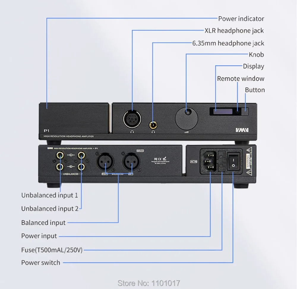 SMSL P1 усилитель для наушников Hi-end Настольный полностью сбалансированный HIFI усилитель для наушников RCA/XLR вход 6,35 мм/сбалансированный выход с пультом дистанционного управления