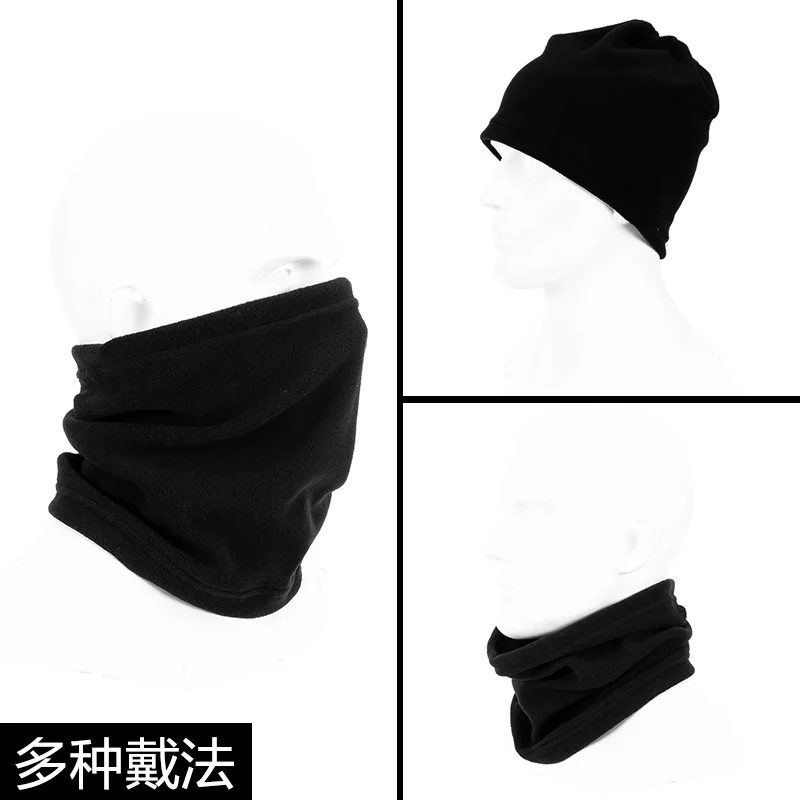 1Pc Black 1 шт. походный шарф, маска для лица для кемпинга, велосипедная флисовая уличная Балаклава, снуд, теплые гетры для шеи, маска для лица, головной убор - Цвет: 1Pc Black