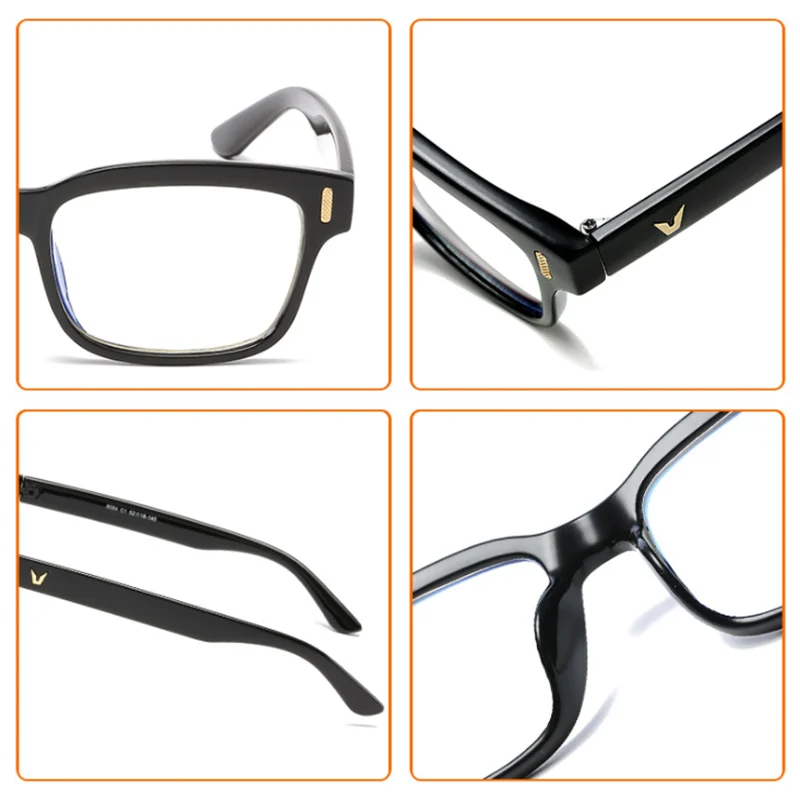 -0.5 -0.75 -1.0 To -6.0 Prescription Eyeglasses 1.56 Aspheric Lens Myopia Glasses For Unisex Literary Student Diopters Glasses 6