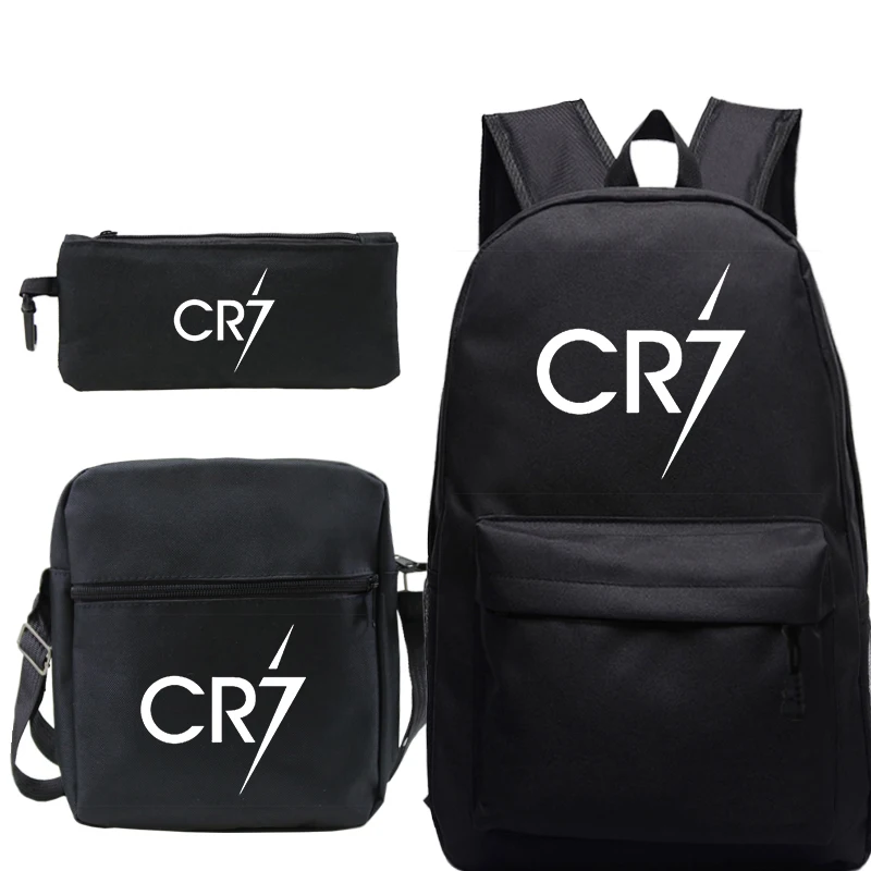 Чехол с изображением Криштиану Роналду CR7 3 шт./компл. рюкзак школьные сумки для мальчиков и девочек путешествия рюкзак для ноутбука Для женщин рюкзаки+ плечо сумки через плечо+ сумка для ручек