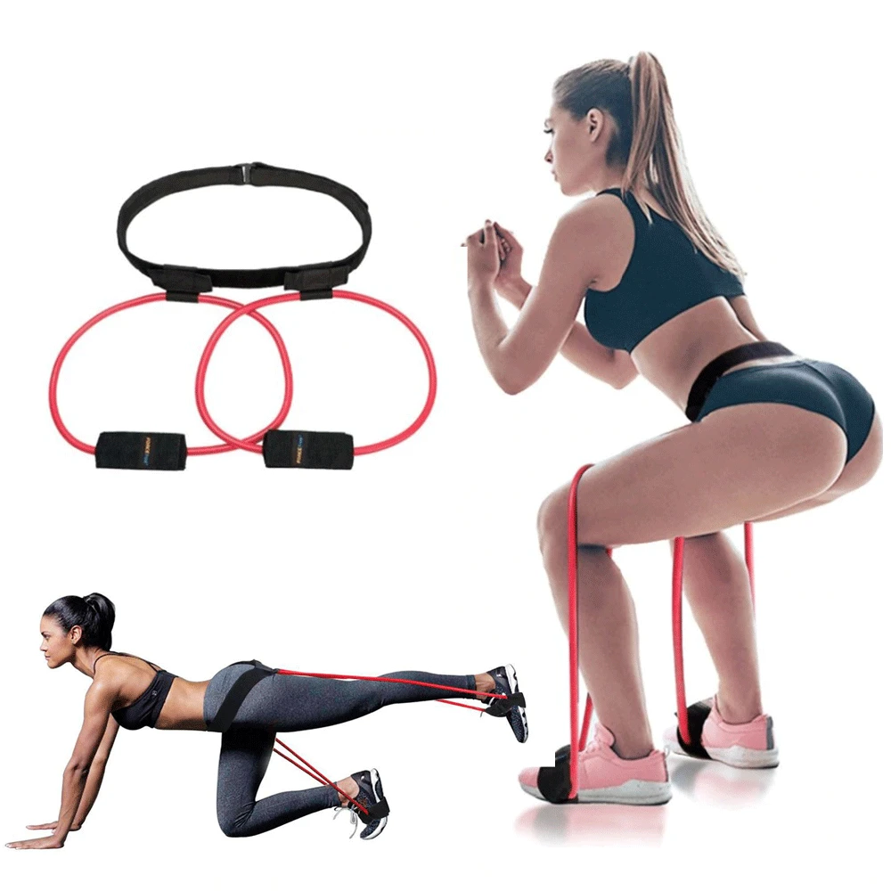 

Fitness Women Booty Butt Band Resistance Bands Adjustable Waist Belt Pedal Exerciser for Glutes Muscle Workout Equipment