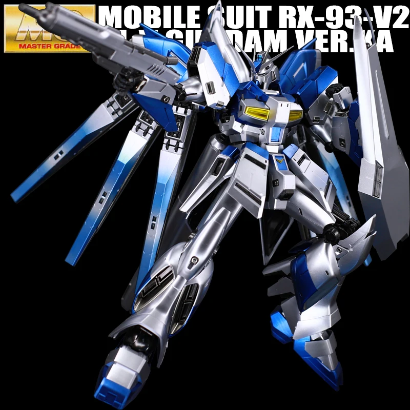 BANDAI MG 1 /100 RX 93 V2 Hi V Gundam модель таблицы с карточками металлическая фигурка