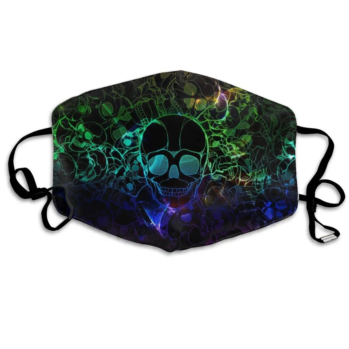 

Face Cloths Anti-Dust Mouth Cover Great Neon Skulls Washable And Reusable Cloth Warm Windproof For Women Men Boys Girls Kids