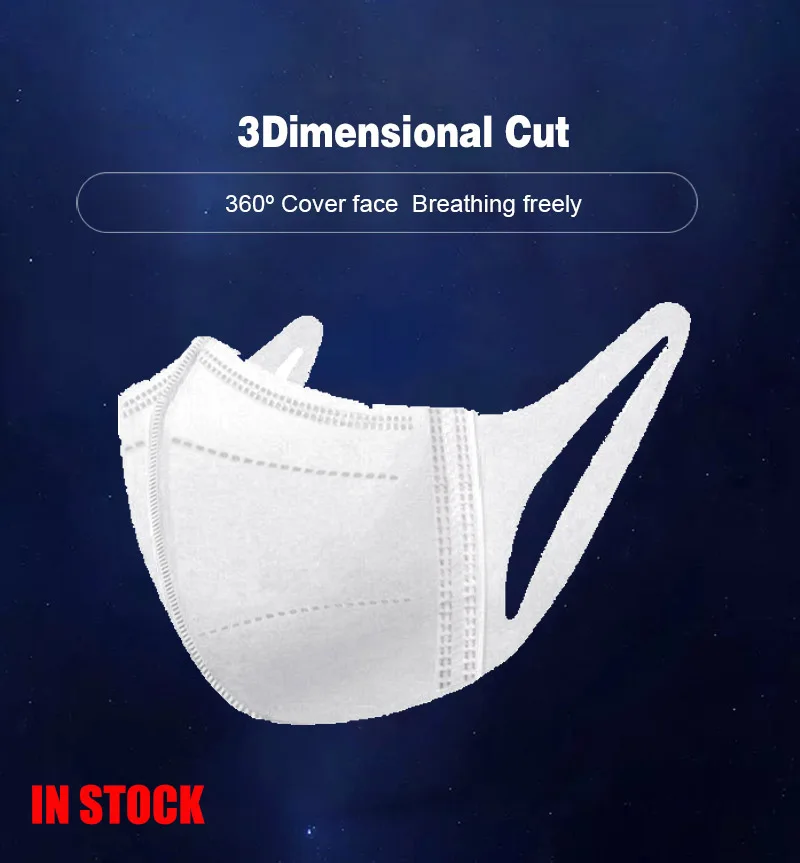 

KN95 3 Layer Disposable Masks Dustproof Anti-fog Protective Mouth Mask Filtration 95% Filtration Features Breathable Face Masks