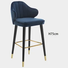 Скандинавский светильник, роскошные деревянные барные стулья, американские мягкие высокие стулья, Современные Бархатные Высокие Стулья, удобные барные стулья, украшение дома