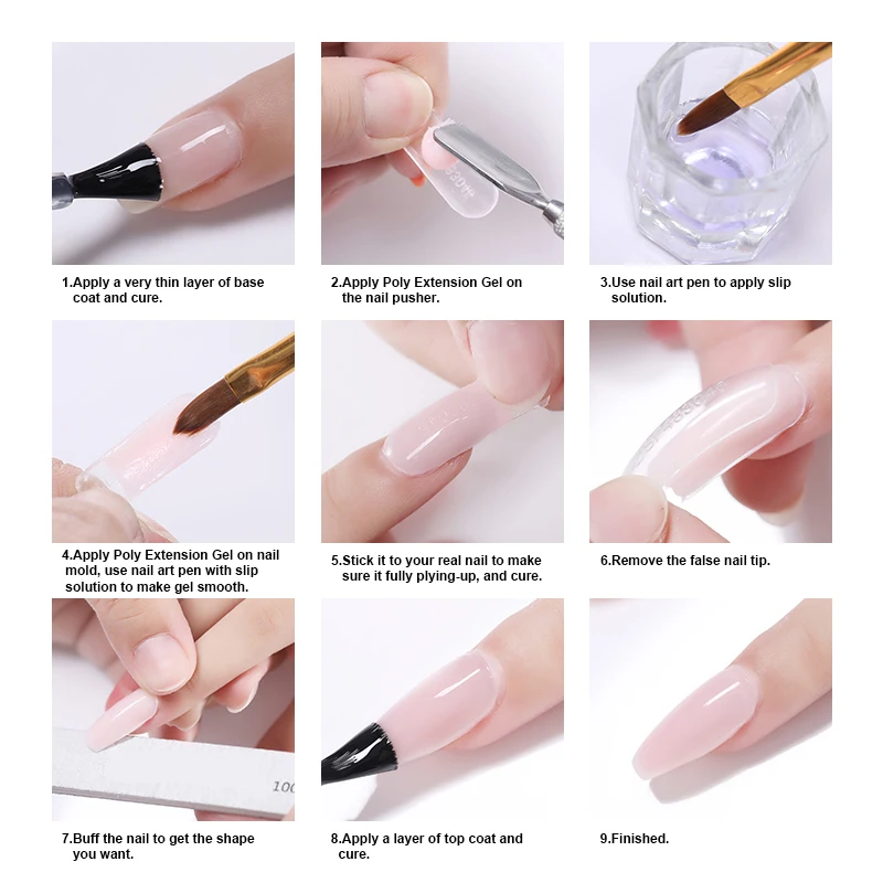 Espumante do Gel de Mshare para a Extensão 1kg do Prego Brilho Acrílico Poli 3 Gel para unhas