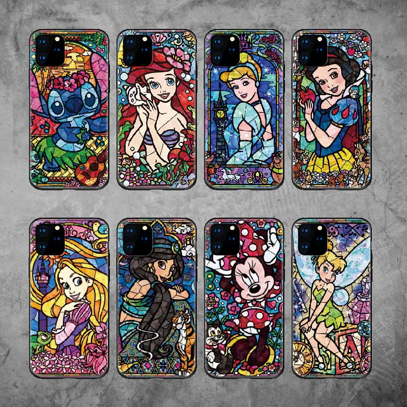 

Cartoon Stitch Princess Soft Silicone Black Phone Case Funda For iPhone 11 X XS XR Max Pro 6 5S 7 7Plus 8 8Plus