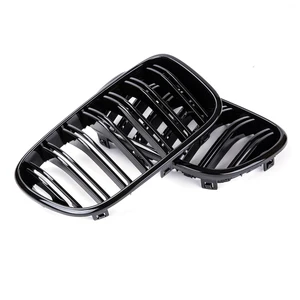 Image 3 - A Pair Front Kidney Grilles Matte Gloss Black For BMW X3 F25 2010 2013 Replacement Racing Front Bumper Grilles