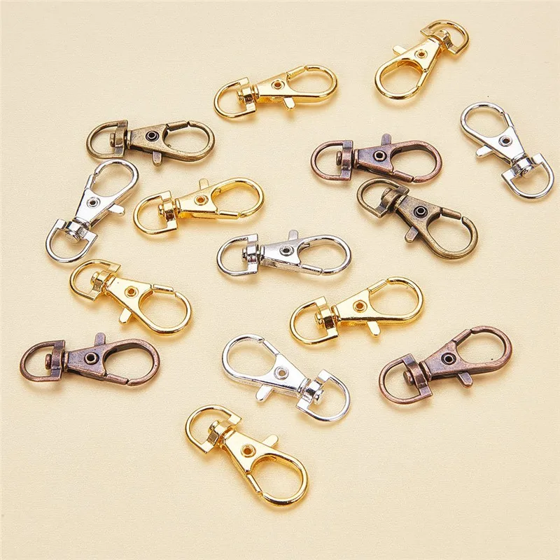 20pcs Alloy Swivel Lobster Claw Clasps Hook for jewelry making DIY Bracelet  Necklace Keys Bags Links