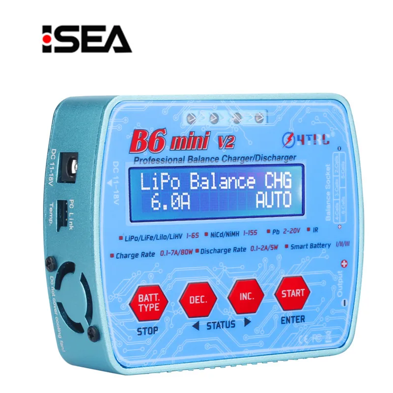HTRC iMax B6 Mini V2 80W 7A Digital RC Battery Balance Charger With Adapter PB Lipo Lihv LiIon LiFe NiCd NiMH Battery Discharger|rc battery balance charger|battery balance chargerbalance charger - AliExpress