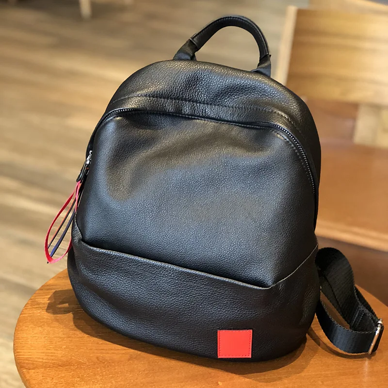 

Backpack Women Casual Shoulder Bag Cow Leahter College Bag Cowhide School Bags Fashion Travel Bags High Quality Large Capacity