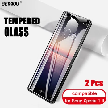 Перейти на Алиэкспресс и купить 2 шт Полное закаленное стекло для Sony Xperia 1 II защита экрана 2.5D 9h закаленное стекло для Sony Xperia 1 II Защитная пленка