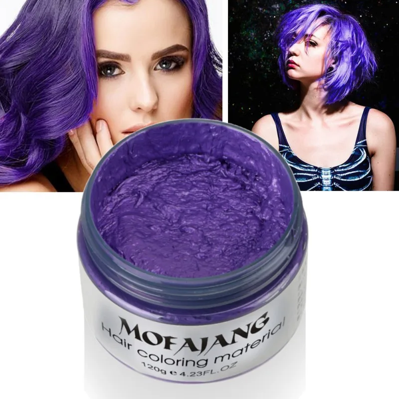 Harajuku Style Styling Products Hair Color Wax Dye One-time Molding Paste Seven Colors Hair Dye Wax maquillaje
