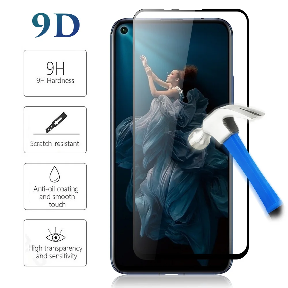 JONSNOW 9D закаленное стекло для huawei Honor 20 стекло на Honor 20 Pro 6,2" полноэкранное защитное стекло 9H Взрывозащищенная пленка