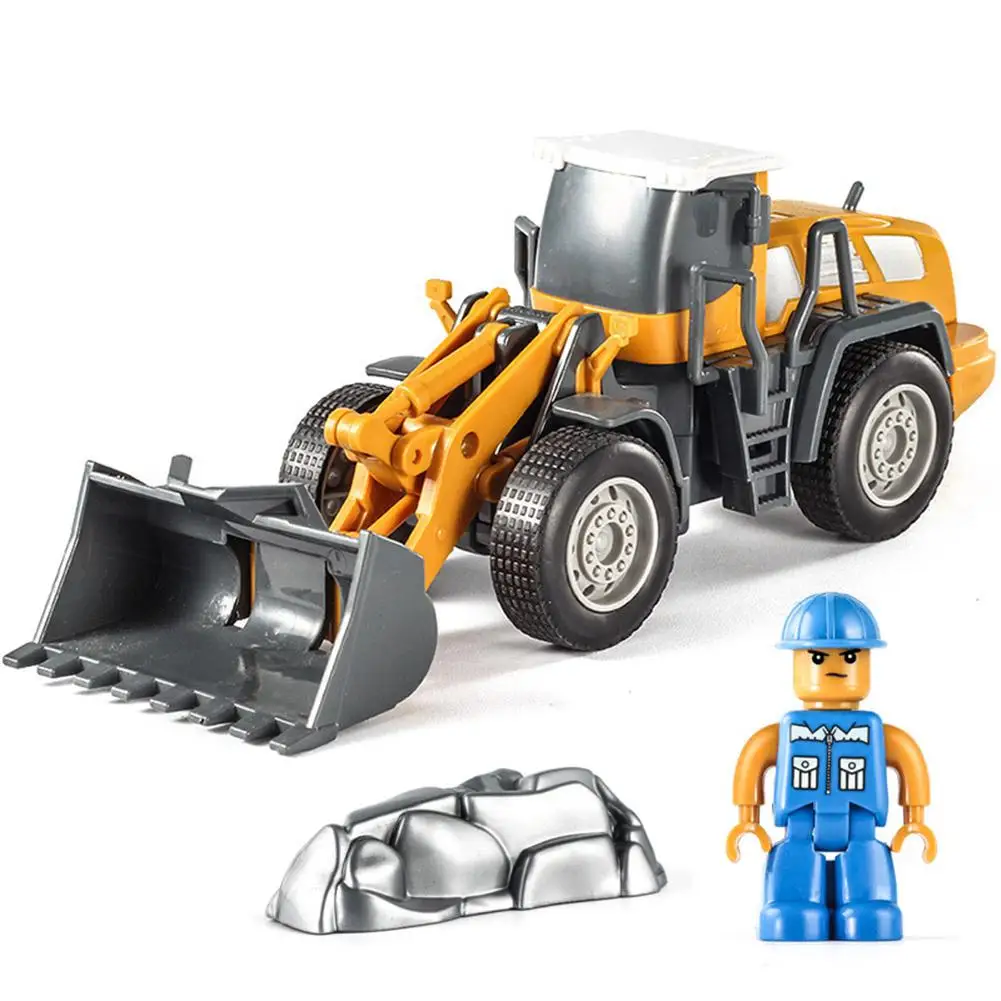 Bulldozer doll Kuulee крупная имитация DIY сборка инерционный инженерный автомобиль модельная игрушка высокое качество игрушки маленький автомобиль сплав модель автомобиля - Цвет: Bulldozer doll