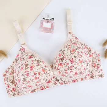 

Dropshipping Women Nursing Maternity Bra Adjustable Cotton Breastfeeding Bra Detachable Breast Feeding Underwear For Mothers