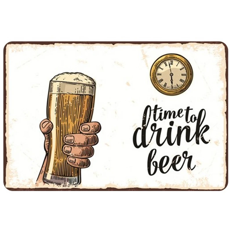 Beer Plaque Metal Vintage Tin Sign Pin Up Shabby Chic Decor Metal Signs Vintage Bar Decoration Metal Poster Pub Metal Plate - Цвет: 13