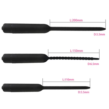 10 Speeds Vibrating Urethral Catheter Sounding Vibrator Penis Plug Vibrator Urethral Dilation Plug Sex Toys For Men masturbator 3