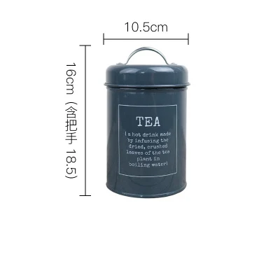 Tea Dark green Герметичная банка из нержавеющей стали, банка для хранения чая, Caddy, сахар, печенье, кофе, закуски, контейнер для еды, коробка для хранения мелочей, кухонный бак для хранения - Цвет: Tea Dark green