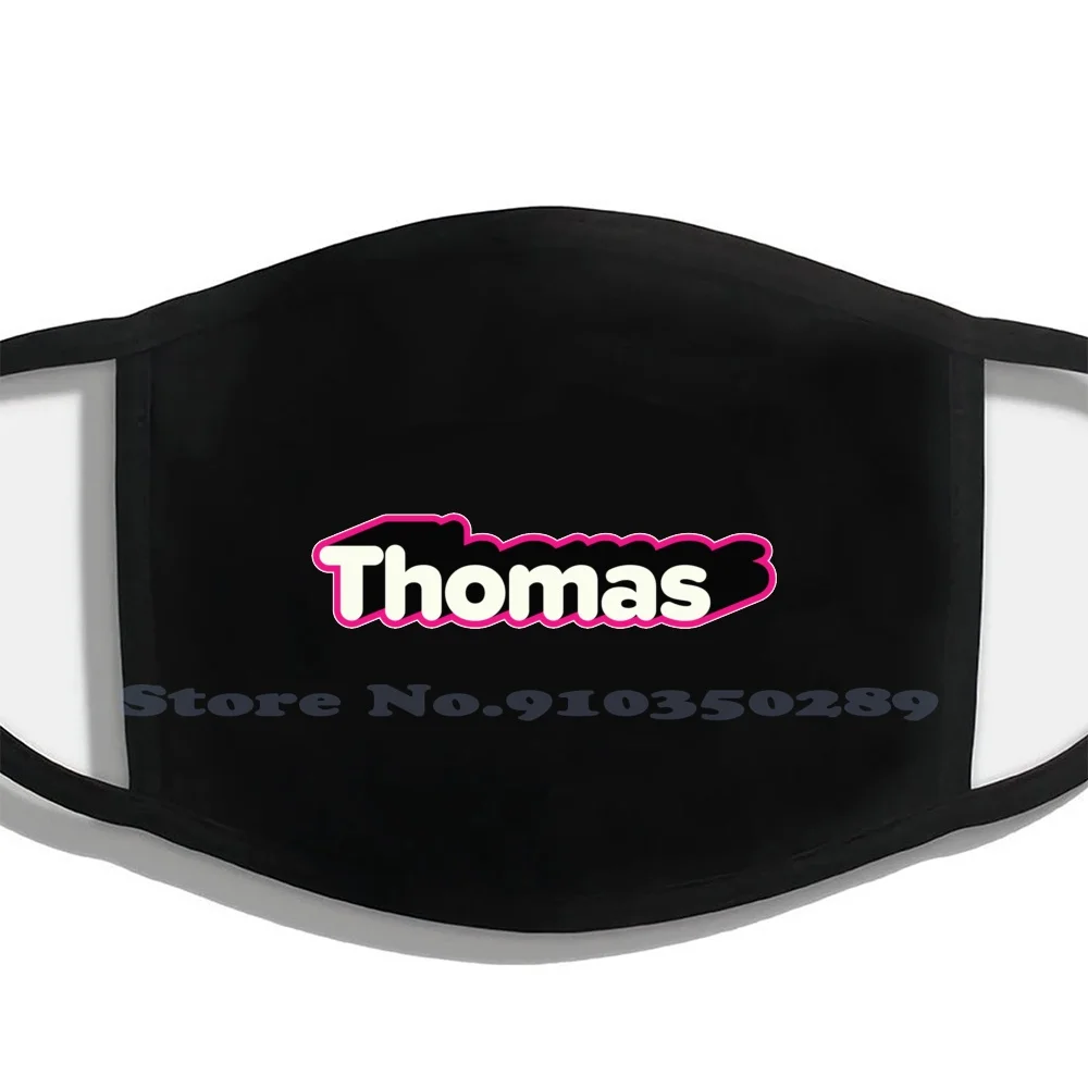 Thomas | Модная забавная маска для рта с розовыми тенями название Томаса на заказ