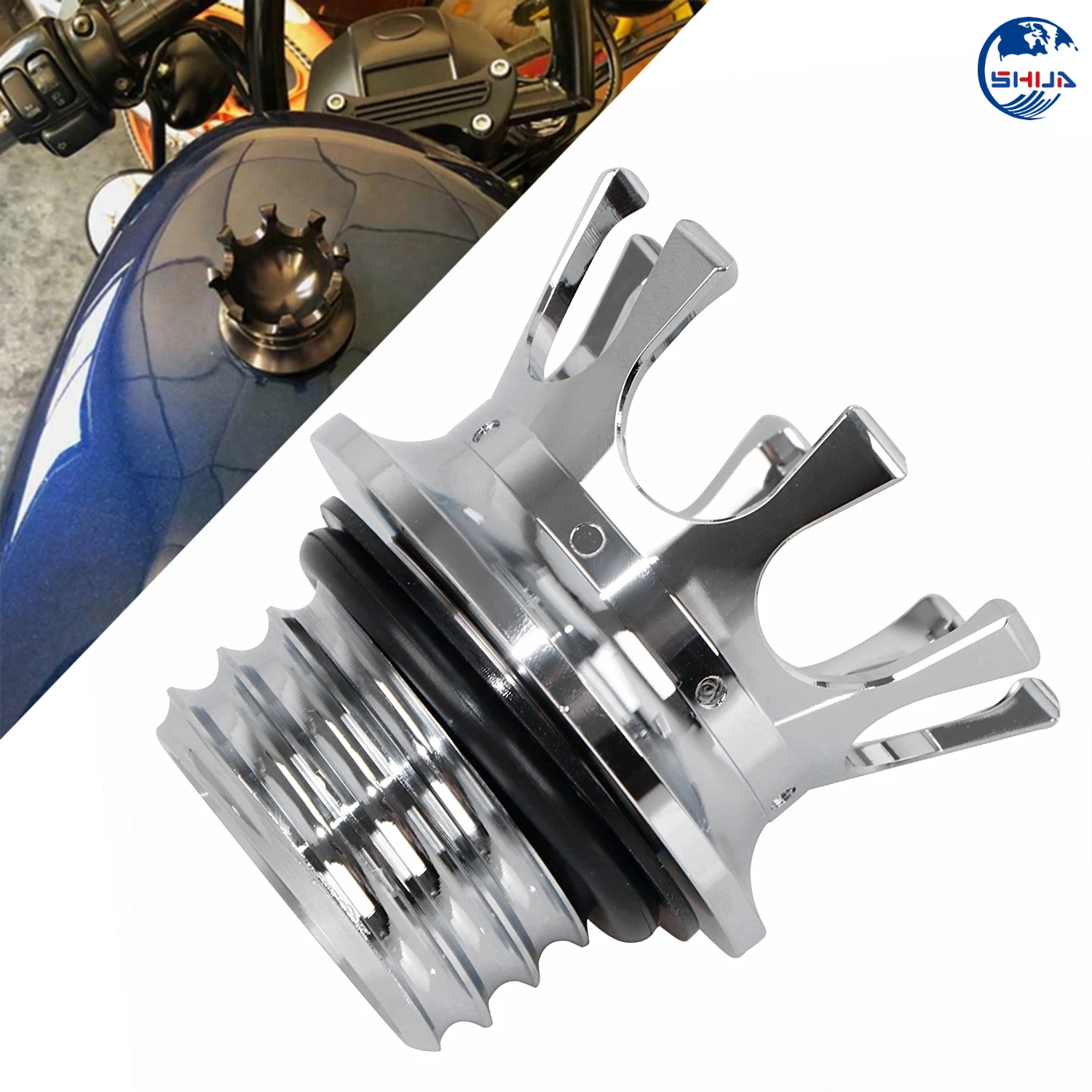 1 Pcs Motorcycle Aluminum King Crown Gas Tank Oil Cap Chrome For Harley Heritage Softail Road King Dyna Fat Bob Low Rider Fxdl Aliexpress