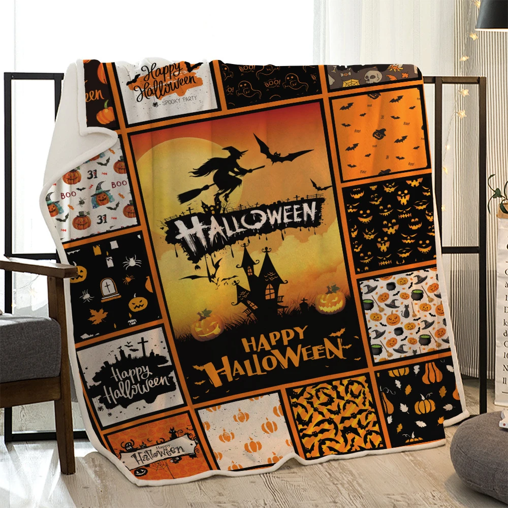 Anime Happy Halloween Blanket Mat Bedspread Soft Fleece Throw Blanket Sofa Soft Winter Blankets Aliexpress
