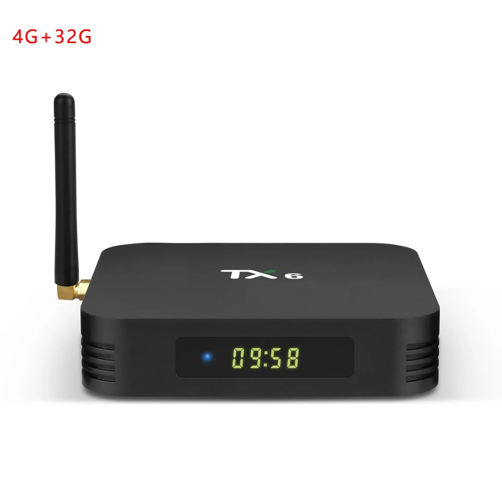 4G32G Android 9,0 ТВ приставка TX6 4 Гб 64 Гб 5,8G Wifi Allwinner H6 четырехъядерный USD3.0 BT4.2 4K Google Play Youtube телеприставка TX6 Netflix Med - Цвет: 4G32G