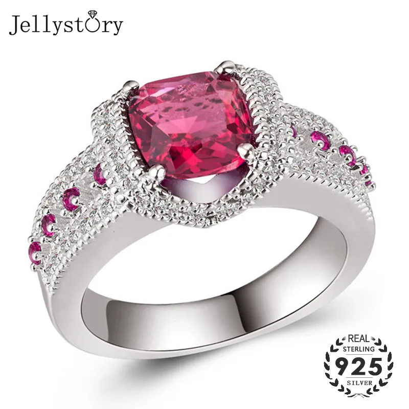 Классическое кольцо Jellystory из стерлингового серебра 925 пробы ювелирные изделия с