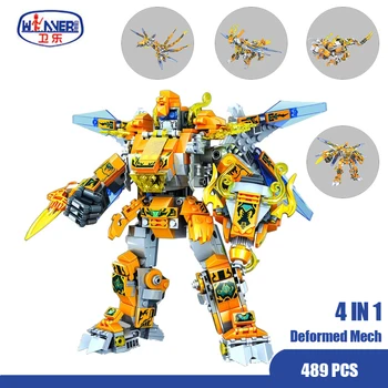 

489 Pcs Building Blocks Technology Mecha Armor War Machine Thanos Figures Mystic Mech Series Toys for Kids