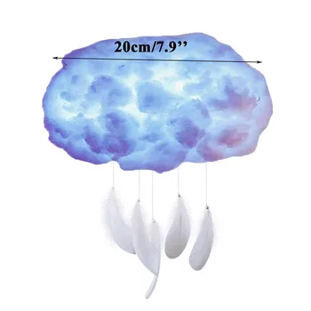 DIY Led Light Night Lamp Handmade Cotton Clouds Lights Hanging For Birthday Gift Home Bedroom Indoor Lighting Decorations#A 6