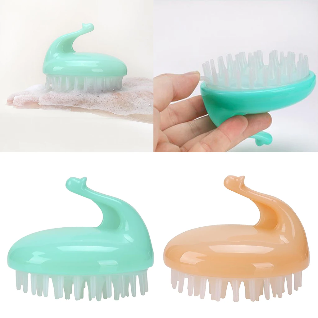 Baby Kids Manual Shampoo Brush Scalp Massage Brush Soft Silicone Exfoliate for Wife Gifts