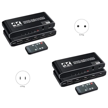 

4K HDR HDMI Switch 4 Ports HDMI 2.0 Switcher Selector with IR Remote Control for PS4 Apple TV Fire Stick