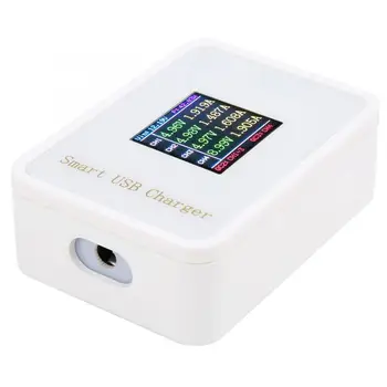 

USB 4-Way Mobile Phone Smart Charger LCD Real-Time Digital Display Fast Charge QC3.0 Intelligent Charging Plug for MP4 IPDA DV