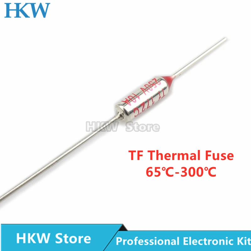 10pc RY TF 121 degré celsius fusible thermique coupure AC 250V 10A 