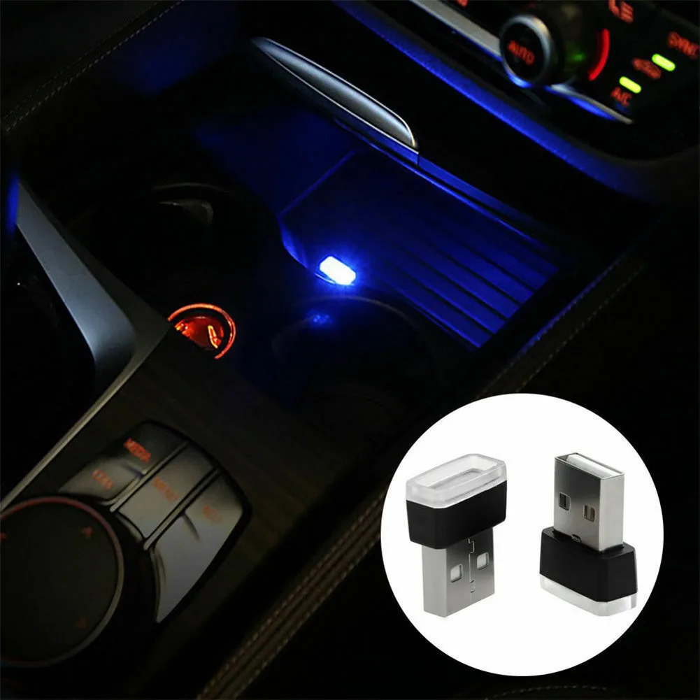 4 Luci LED USB Per Auto - Cambio Colori, Per Atmosfera, Auto E Casa