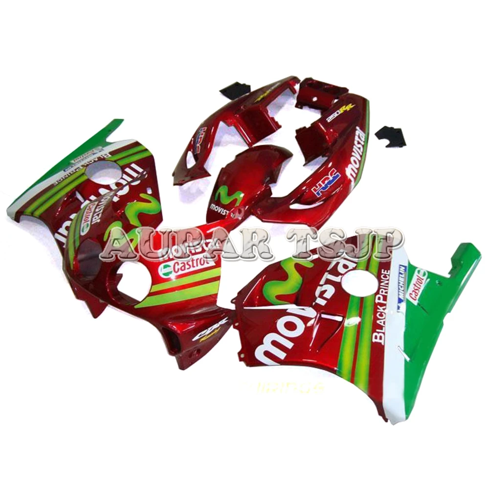 Movistar Deep Red и Green Обтекатели для Honda CBR250RR MC22 1990 1991 1992 1993 1994 литья под давлением рамы кузова мотоцикла