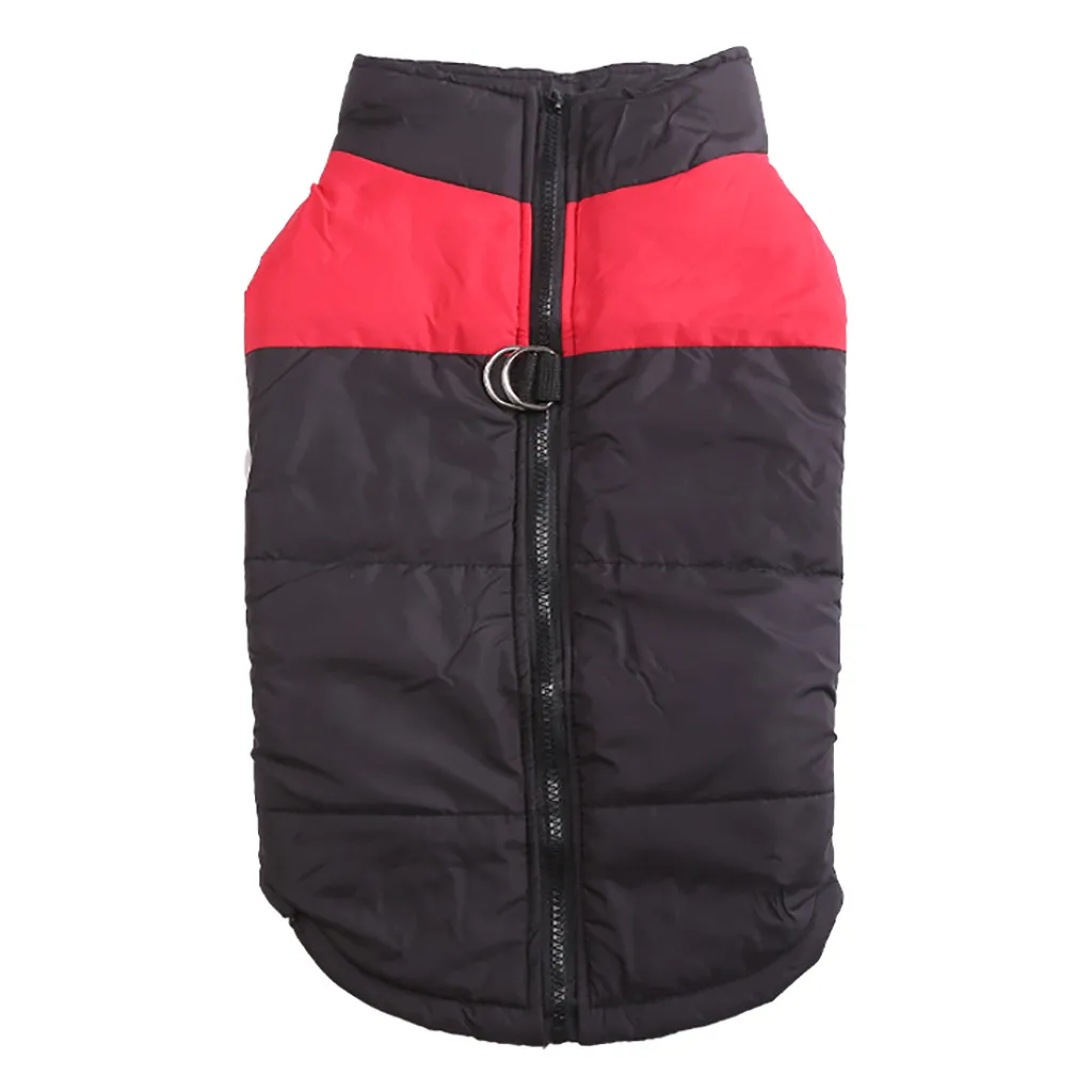 Теплое зимнее пальто для собак, жилет, черный жилет для собак, теплая водонепроницаемая одежда, зимнее Стеганое пальто, одежда для маленьких/больших размеров#1028g30 - Цвет: Красный