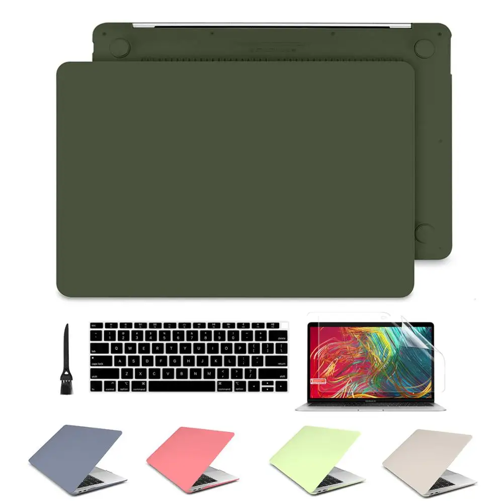 

New Matte Laptop Case for Macbook Air 13 2018 2019 Pro Retina 13'' 15" Touch bar with Keyboard CoverSkin A2159 A1989 A1932 Model