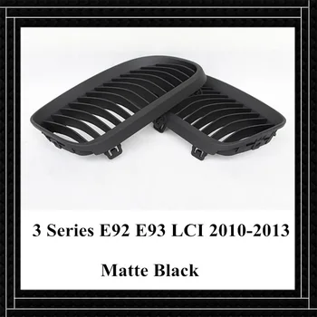 

Right & Left Glossy black ABS Front Racing Grill Grille Carbon fiber Kidney Mesh Grille For 3 Series E92 E93 LCI 2010-2013