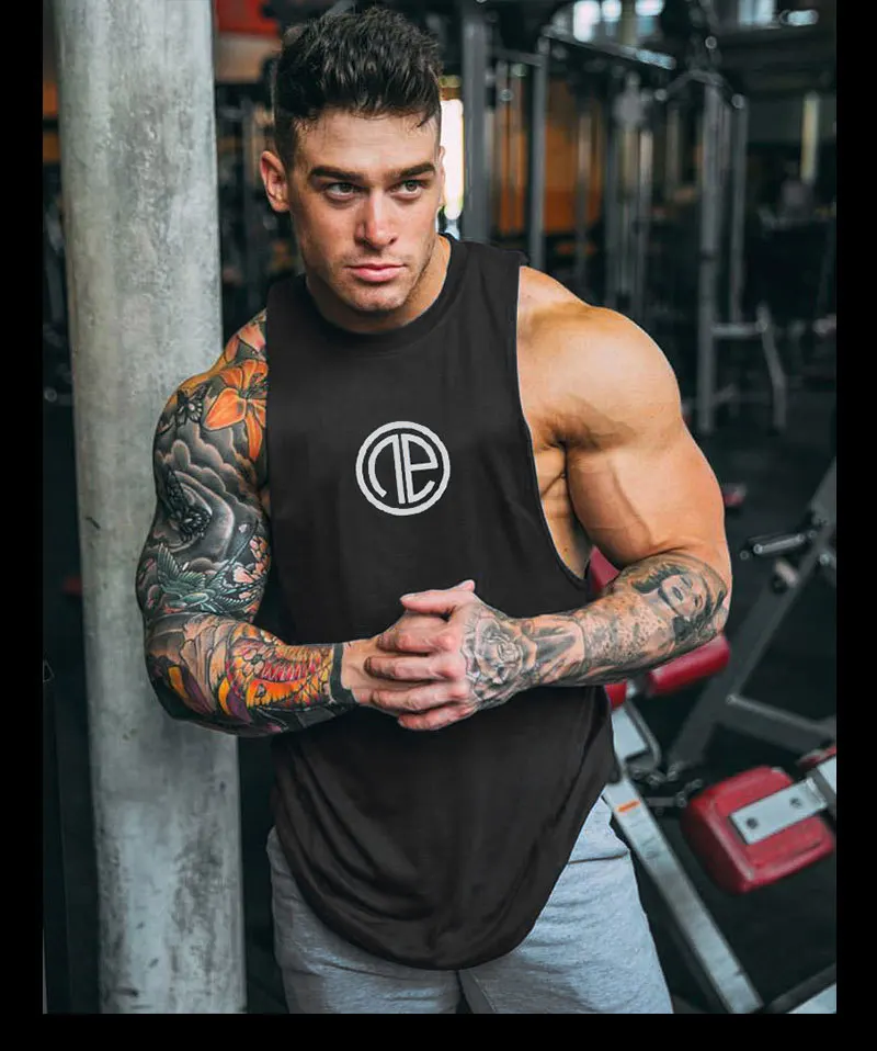 Muscle Dr. Европа и Америка Brother стиль популярный бренд спортивный жилет мужской впитывающий дышащий фитнес без рукавов Футболка
