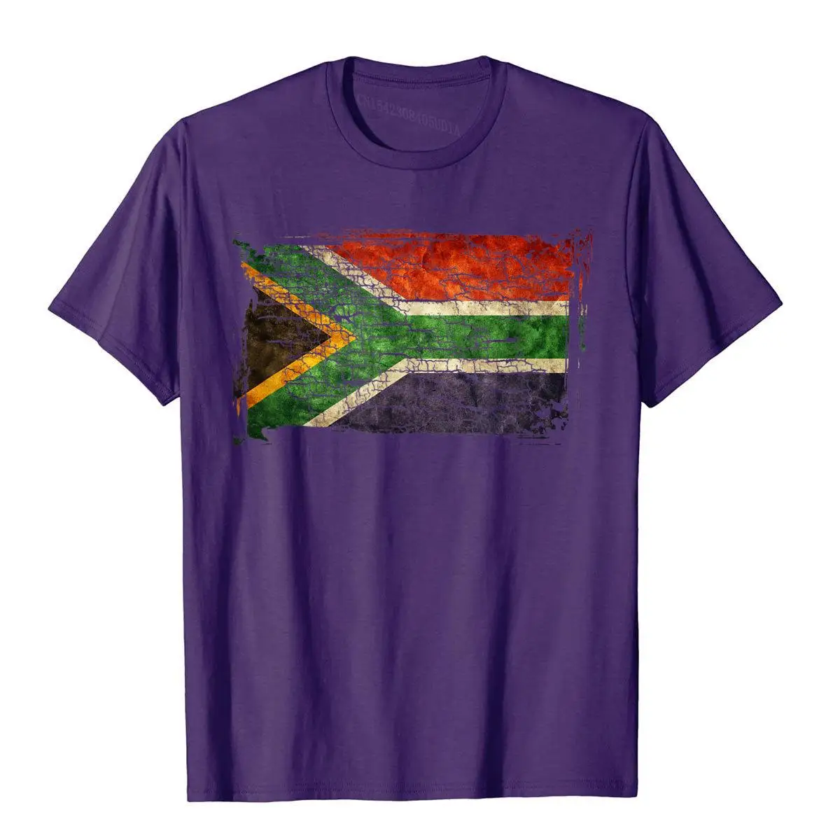 Unique Trendy Vintage South Africa Flag Gift T-shirt G003748__B14382purple